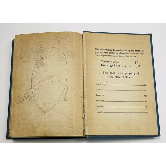 New First Course In Algebra by Hawkes-Luby-Touton 1925 Texas Textbook Hardcover - Picture 10 of 13